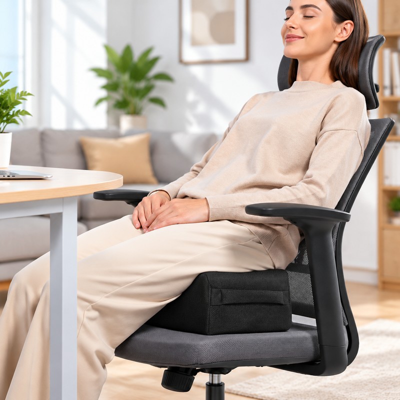Memory Foam Seat Cushion for Home, Office & Car –