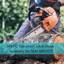 Atunee MS192 Sprocket Clutch Drum Assembly for Stihl MS192T MS192C MS201T MS201 Chainsaw with Fuel Oil Cap Replace 11376402001 1137 160 2000