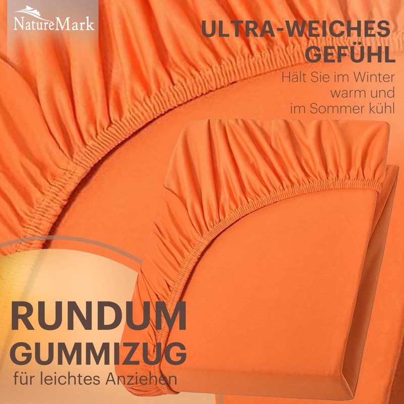 NatureMark Jersey Fitted Sheet 100% Cotton in Many Sizes and