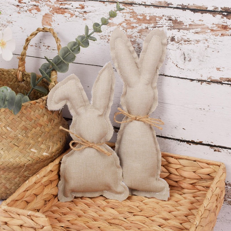GISELA D Decorative Easter Bunny Set, 4 Pieces, Fabric Bunnies