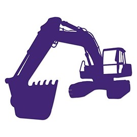 Applicable Pun Tracked Excavator Trackhoe - Vinyl Decal for Outdoor Use on Cars, ATV, Boats, Windows and More - Purple 11 inch