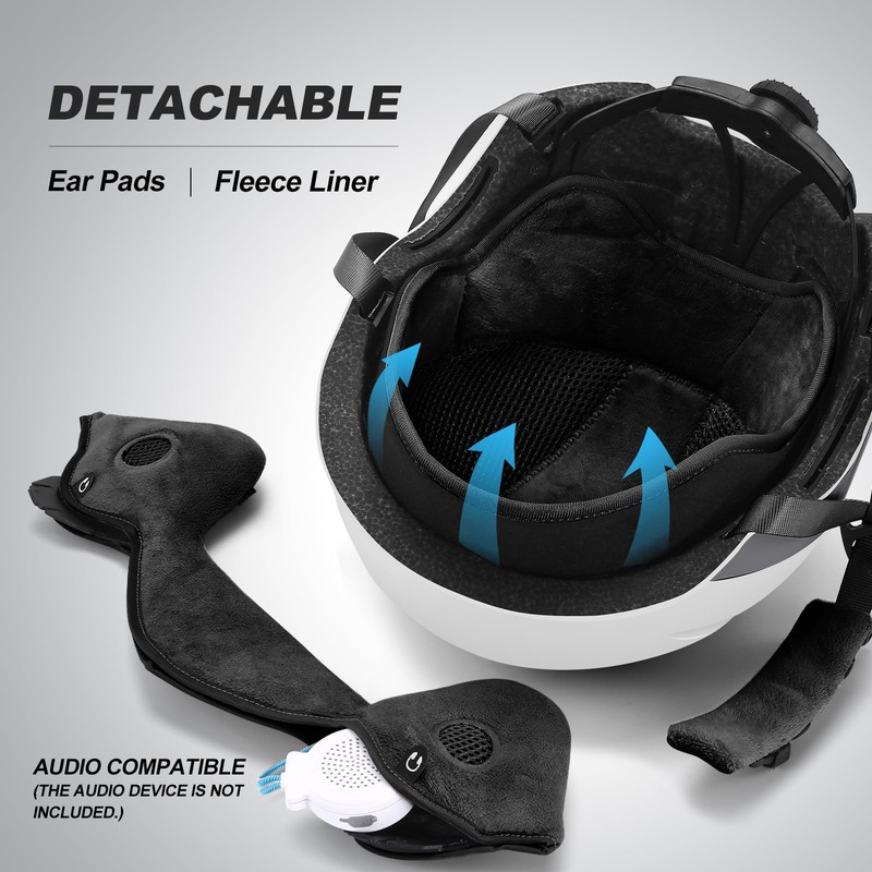 Odoland Ski Helmet and Ski Goggles Set, Snowboard Helmet with