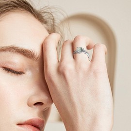 ONEFINITY Natural Moss Agate Rings 925 Sterling Silver Moss Agate Adjustable Rings Engagement Wedding Rings for Women