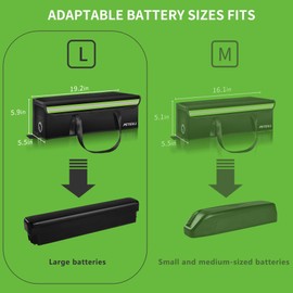 PETGILL E-Bike Battery Safe Bag Explosionproof - Large Capacity Fireproof Lipo Bag for Ebike Battery Charging and Storage(L 19.2x5.5x5.9Inches)