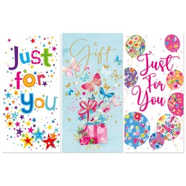 Pack of 6 Money Wallets for Cash Voucher Gifts in 3 Designs Multipack