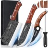 MDHAND Butcher Knife Set, 8PCS Butcher Cleaver Knife Set for