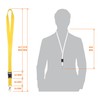 Karteo Lanyard with Carabiner Hook and Buckle Yellow [Pack of