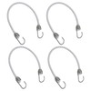 4pk 20" Bungee Rope With Stainless Steel Hooks Cords Shock