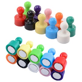 Strong Magnets for Fridge 20 PCS Neodymium Magnets Magnetic Push Pins Little Refrigerator Magnets Whiteboard Map Magnets Perfect for Home Kitchen Office School Classroom Multicolored