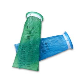 SOLOS CASE of 144 pcs SOLOS Clean Sack Emesis Bags For Sickness Cleanup HDPE Green