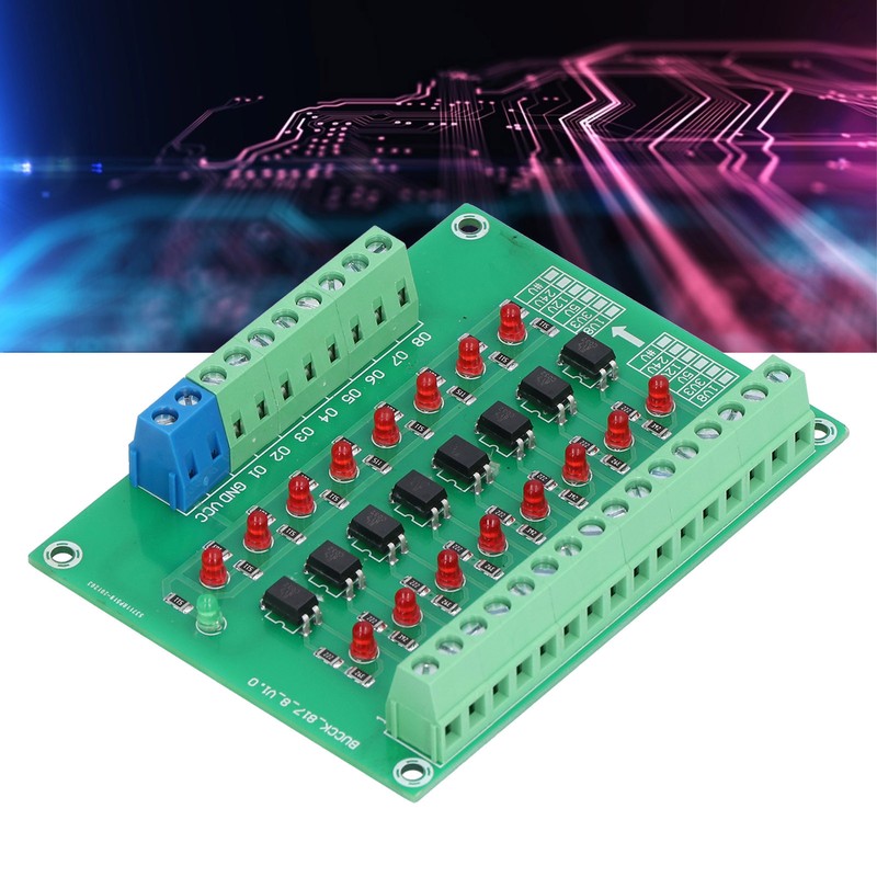 Optical Isolation Module 24V to 5V 8 Channel Optocoupler PLC