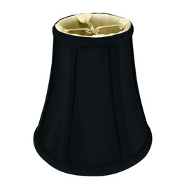 Royal Designs True Bell Lamp Shade, Black, 3.5 x 6 25, Flame Clip