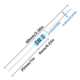 SCOOYUCK 100 pieces 33 Ω ohm resistor 1/4 W (0.25 W) 1% tolerance metal film resistors