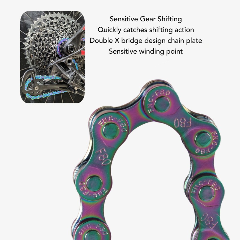 Bike Chain Rust Proof Sensitive Colorful Electroplating 6 7 8