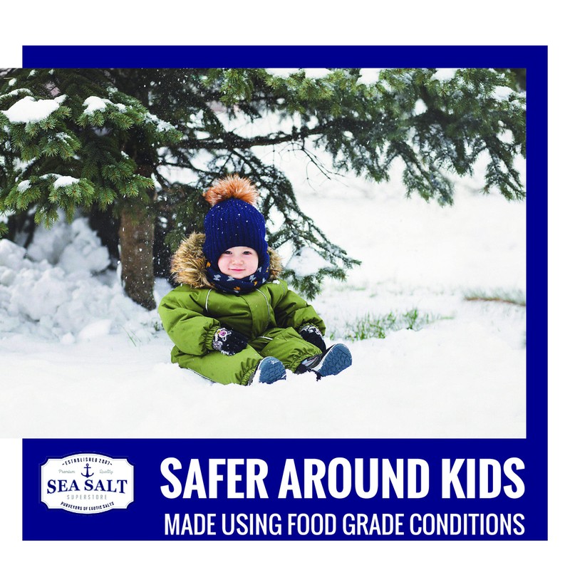 Ice Melt Salt for Sidewalks and Driveways - All-Natural Sea