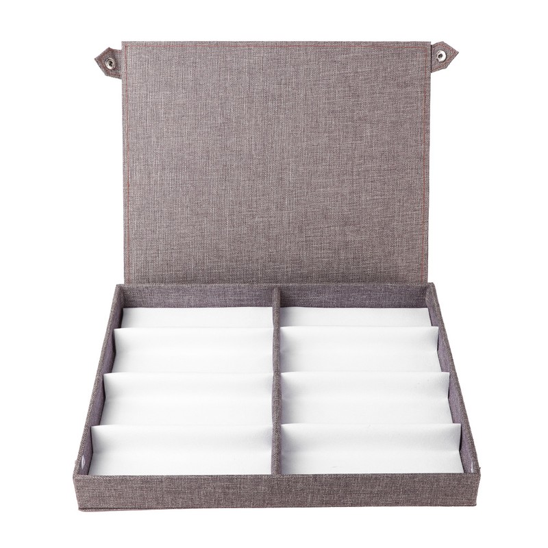 8 Slots Glasses Storage Sunglasses Display Jewelry Container Case Organizer