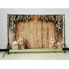 WaW 2.7 x 1.8 m Photo Backdrop, Beige Wooden Wall,