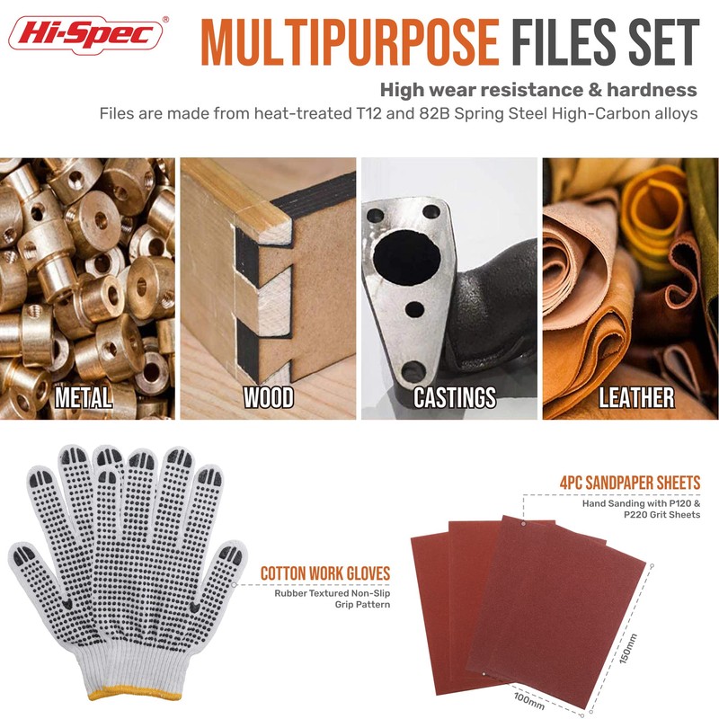 Hi-Spec 17 Piece Metal Hand & Needle File Tool Kit