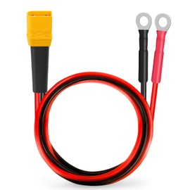 MOOKEERF XT90 to O Ring Terminal Cable 5FT 10AWG XT90H Male to O Ring Connector Cable for RC Lipo Battery FPV Racing Drone Solar Power Station