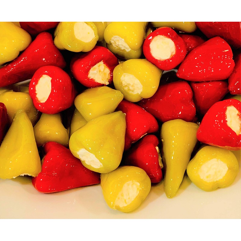 Greek Stuffed Peperoncini Duo - Greek Green and Red Peperoncini
