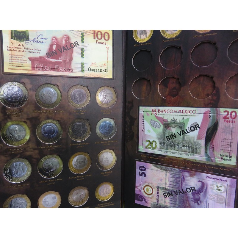 Numart Album para Monedas DE 5 Y 20 Pesos Billetes