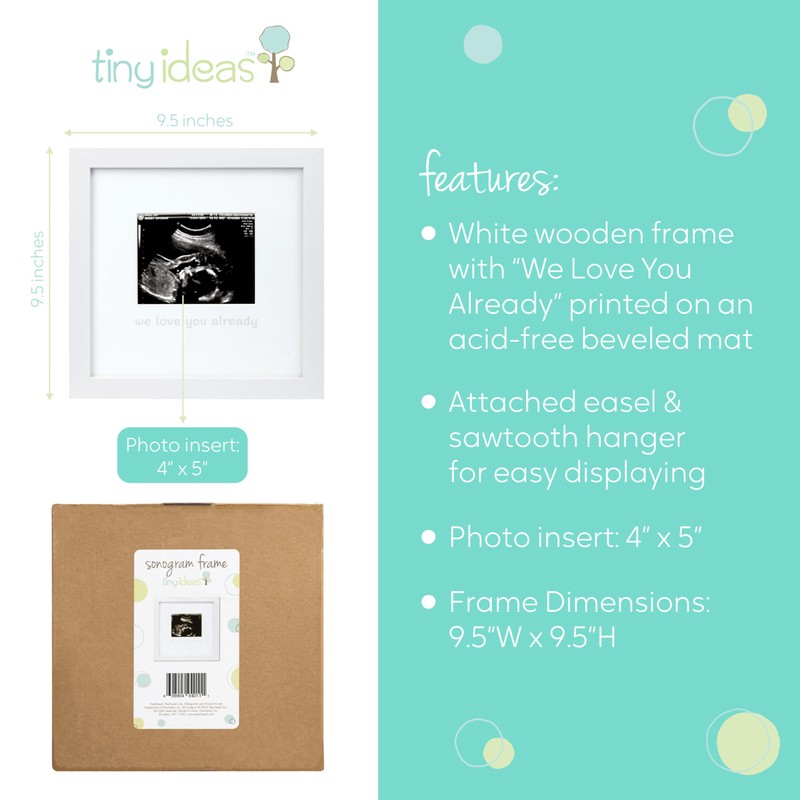 tiny ideas We Love You Already Sonogram Sentiment Keepsake Frame,