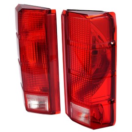 KUAFU Halogen Tail Light Compatible with 1980-1986 Ford F-150 F-250 F-350 Bronco F-100 Brake Rear Lamp Taillight Replacement for P/N E4TZ13405B E4TZ13404B FO2800103 FO2801102 2Pcs