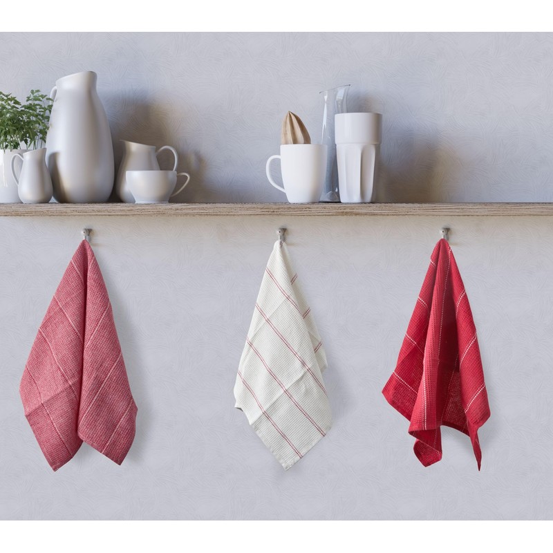 Emma Barclay Utopia 3 Pack Waffle Kitchen Tea Towel Set