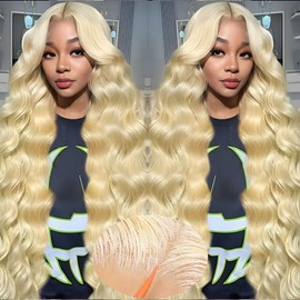 30 Inch 613 Wear and Go Glueless Wigs Human Hair Pre Cut 4X4 613 Body Wave Lace Front Wig 200 Density Glueless Blonde Wig Human Hair 613 HD Lace Frontal Wigs For Women