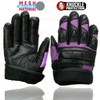 Milwaukee Leather SH802 Women's Black and Purple Leather with Mesh