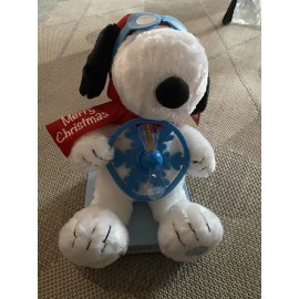 Dandee Peanuts Pilot Snoopy Christmas Animated Light Up Musical Plush Dandee New