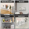 BOBOZHONG Suction Cup Storage Stand, Rectangular Storage Shelf, Bathroom Storage