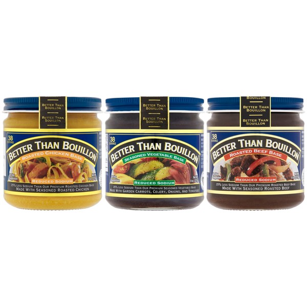 Better Than Bouillon Brand, Reduced Sodium Variety Pack with 1