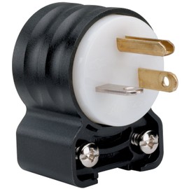 Legrand - Pass & Seymour PS5366SSANCCV4 Straight Blade Angled Plug Three Wire 20-Amp 125-volt Easy Install, Black