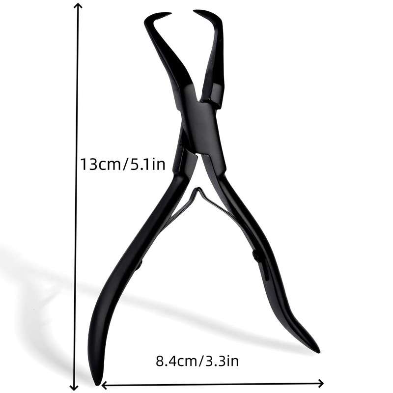 Hair Extension Beads Remover Pliers Black - Stainless Steel Microlink