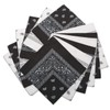 S&S Worldwide Bandanas - Black/White Western (Pack of 12)