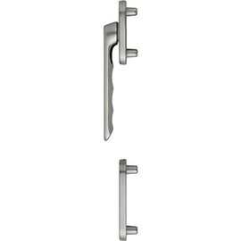 HOPPE LUXEMBOURG Balcony Door Handle Half Fitting Flat Exterior Stainless Steel Effect