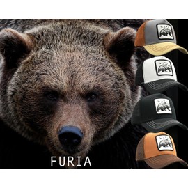 BBERIZOS Gorra Hombre Mujer Visera Curva Beisbol Parche Animales Trucker Camionero con Malla Ajustable y Juvenil para Deportes Aire Libre, Regalo Unisex, Accesorio Moda, (Poliéster, OsoBlco/Ngro)