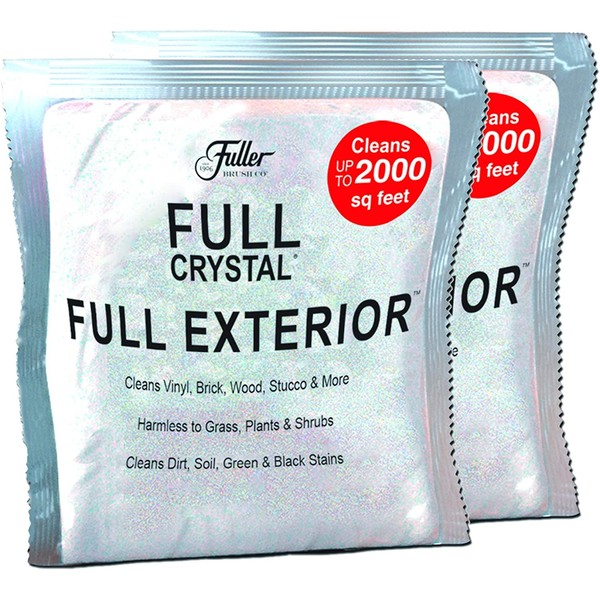 Full Exterior Refill Kits-Crystal Powder Outdoor Cleaner Packets Non-Toxic, No Scrub, No Rinse Cleaning Solution 8oz. (4oz x 2 Pouch) Refill Kit - Shipped Product Packaging May Vary