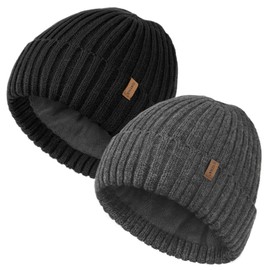 FURTALK Coffee Beanie for Men Women Warm Winter Hats Acrylic Knit Cuffed Beanie Daily Beanie Hat Unisex Plain Skull Cap¡­