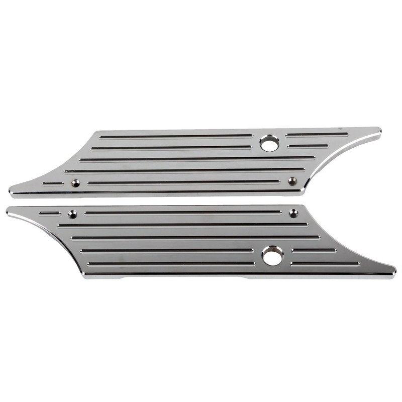 XFMT Chrome Billet Saddlebag Latch Cover For Harley Road King
