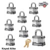 Master Lock - Eight (8) Keyed Alike Locks 3NKA-8 w/BumpStop