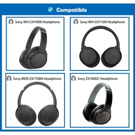DowiTech Breathable & Durable Replacement Ear Pads Compatible with Sony WH-CH700N, WH-CH710N, MDR-ZX770BN, ZX780DC Headset Ear Pads with Mesh Fabric and Memory Foam