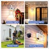 OPAXIS Outdoor Porch Light with GFCI Outlet, White Exterior Lighting