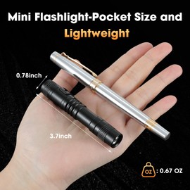 Cussity 5PCS LED Pen Flashlight, Mini Pen Lights with Clip, Pocket Pen Flashlight Torch for Nurses, Small LED Handheld Slim Flashlights for Emergency, Overhaul, Outdoor Camping