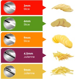 MASTERTOP Mandoline Slicer Adjustable Stainless Steel Food Slicer for Kitchen Vegetable Onion Potato Fruit French Fry Cutter Potato Chip Julienne Slicers with Cut Resistant Gloves