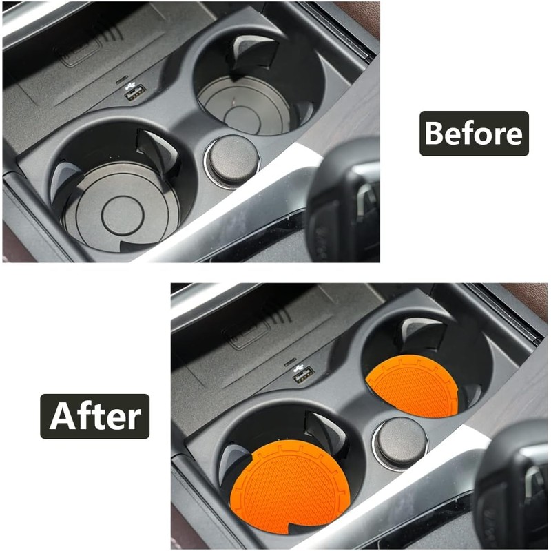 Car Cup Holder Coaster, 4 Pack 7CM Diameter PVC Non-Slip