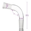 BorinGlass Borosilicate Glass Distillation Adapter, Distilling Adapter 105 Degree Bent