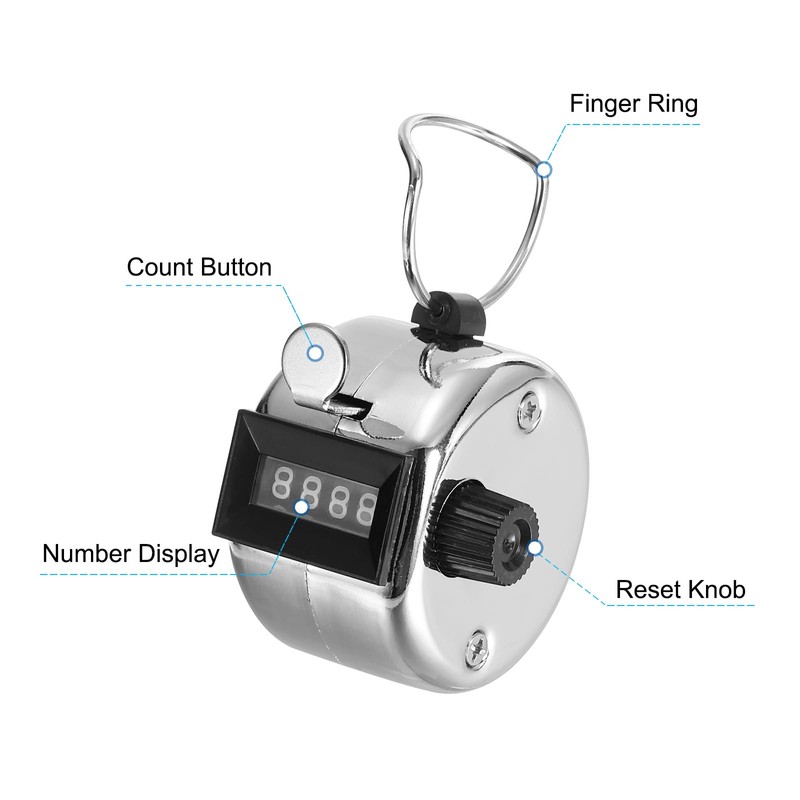 PATIKIL Clicker Counter, Handheld Tally Counter Mechanical 4-Digit Number Click