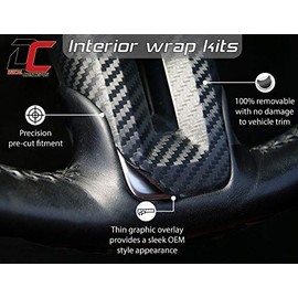 Decal Concepts Lower Door Handle Decal Overlay Kit (Fits Mustang 2015-2023) (Blue Carbon Fiber)